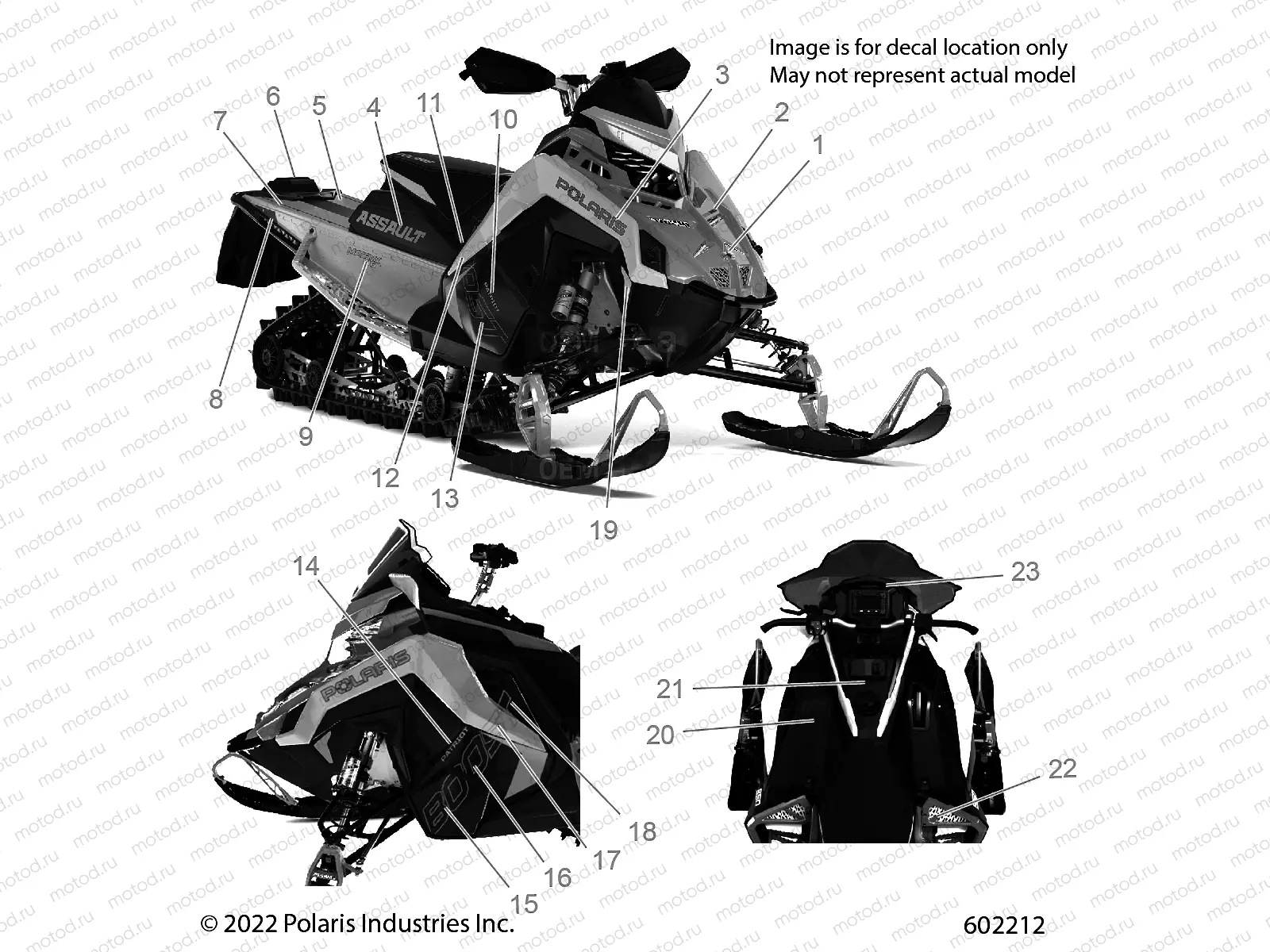 BODY | BODY, DECAL, BLACK SIDE PANEL W/FLAT BLACK ACCENT - S23TLC8MS/8ME (602212)