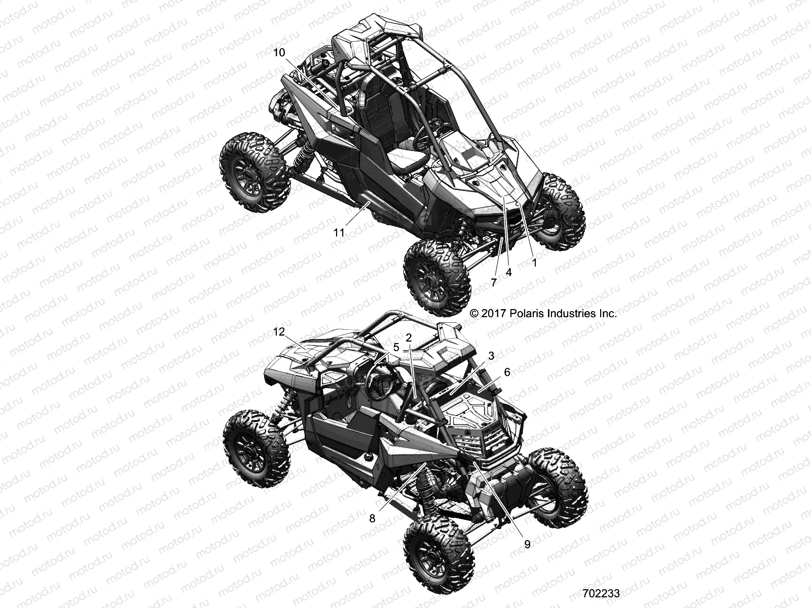 BODY | BODY, DECAL COMMON - Z19VGE99AK/AW/BK/BW (702233)