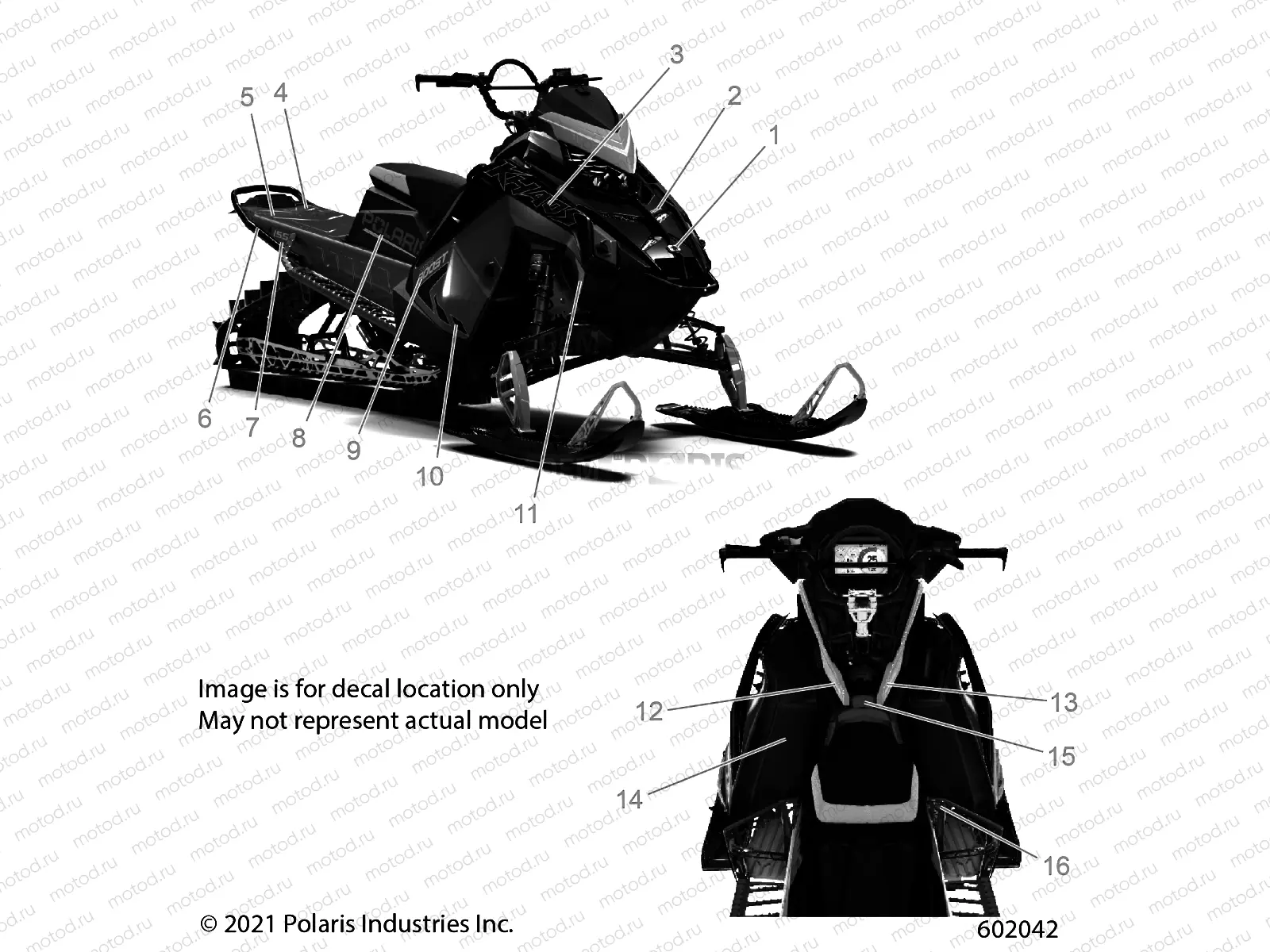 BODY | BODY, DECAL, GRAY SIDE PANEL W/BLACK, LIME ACCENT - S22TFG8MS/8ME (602042)