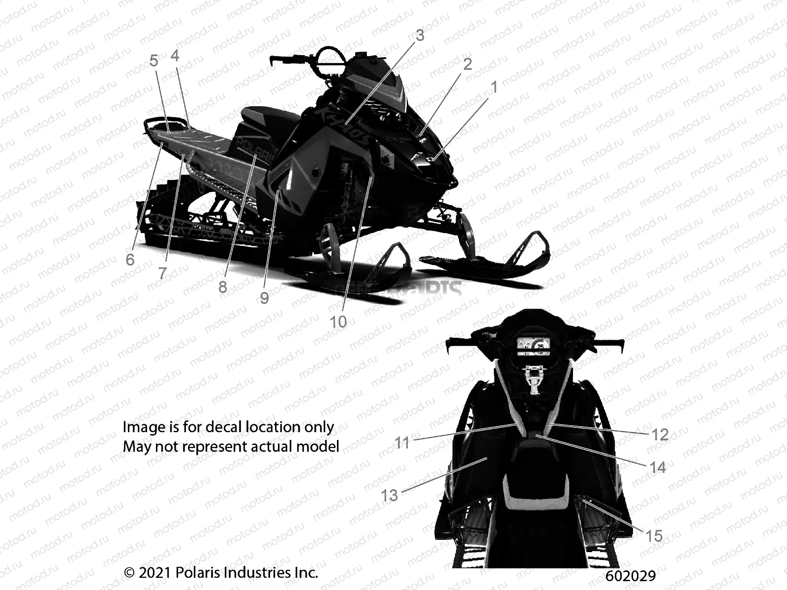 BODY | BODY, DECAL, GRAY SIDE PANEL W/LIME ACCENT - S22TGG8RS/TGY8RS (601956)