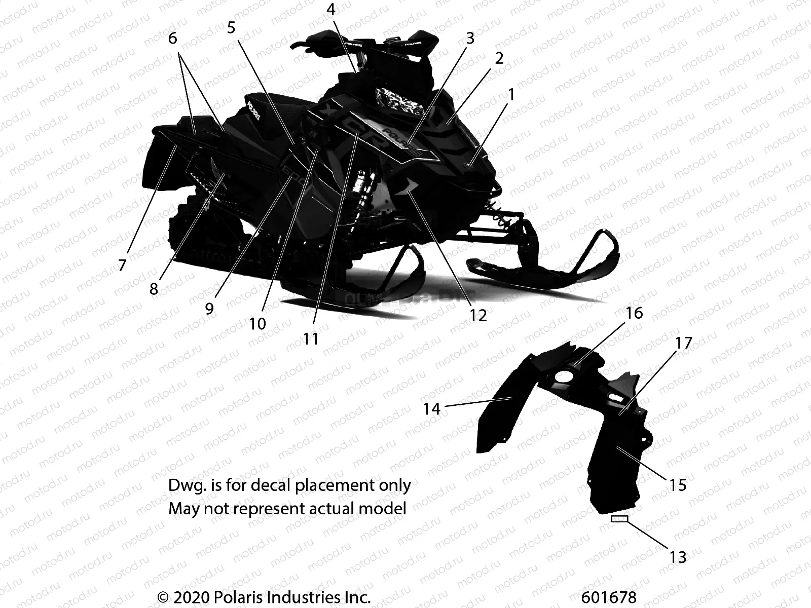 BODY | BODY, DECAL, POLARIS BLUE SIDE PANEL OPTION - S21EKL8RS (601678)