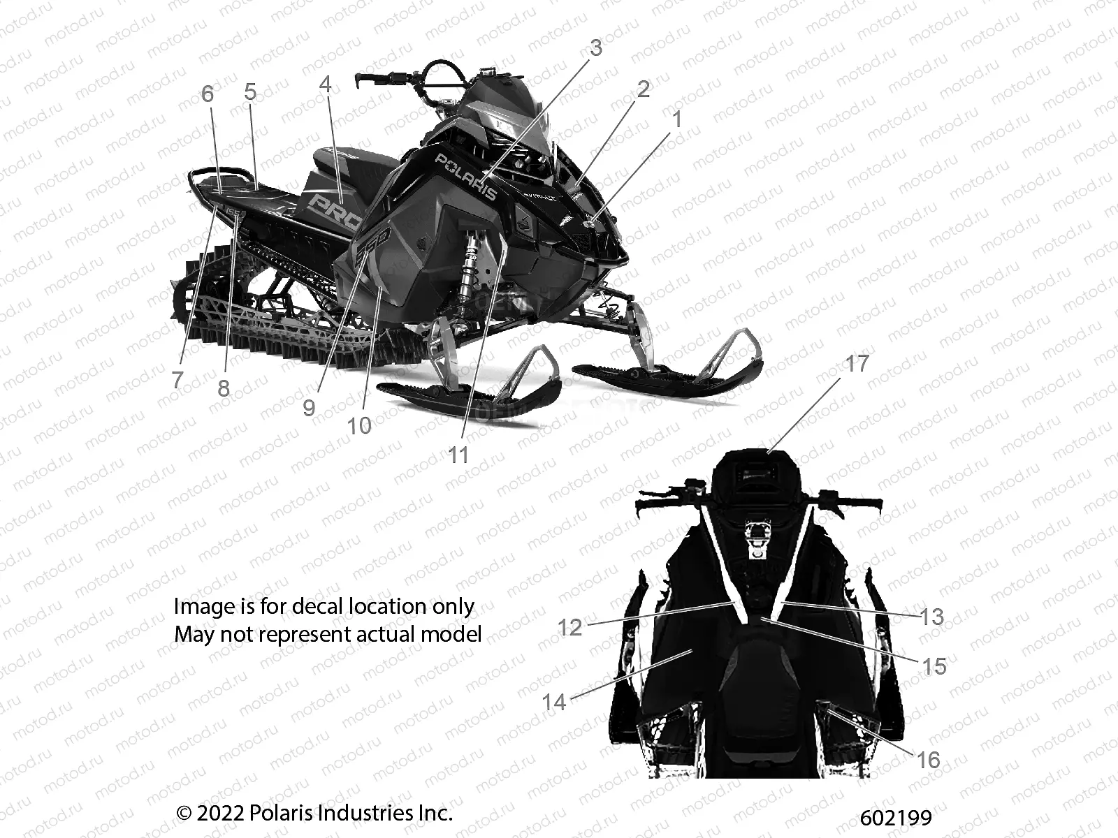 BODY | BODY, DECAL, POLARIS BLUE SIDE PANEL W/WHITE ACCENT - S23TFM8RS (602199