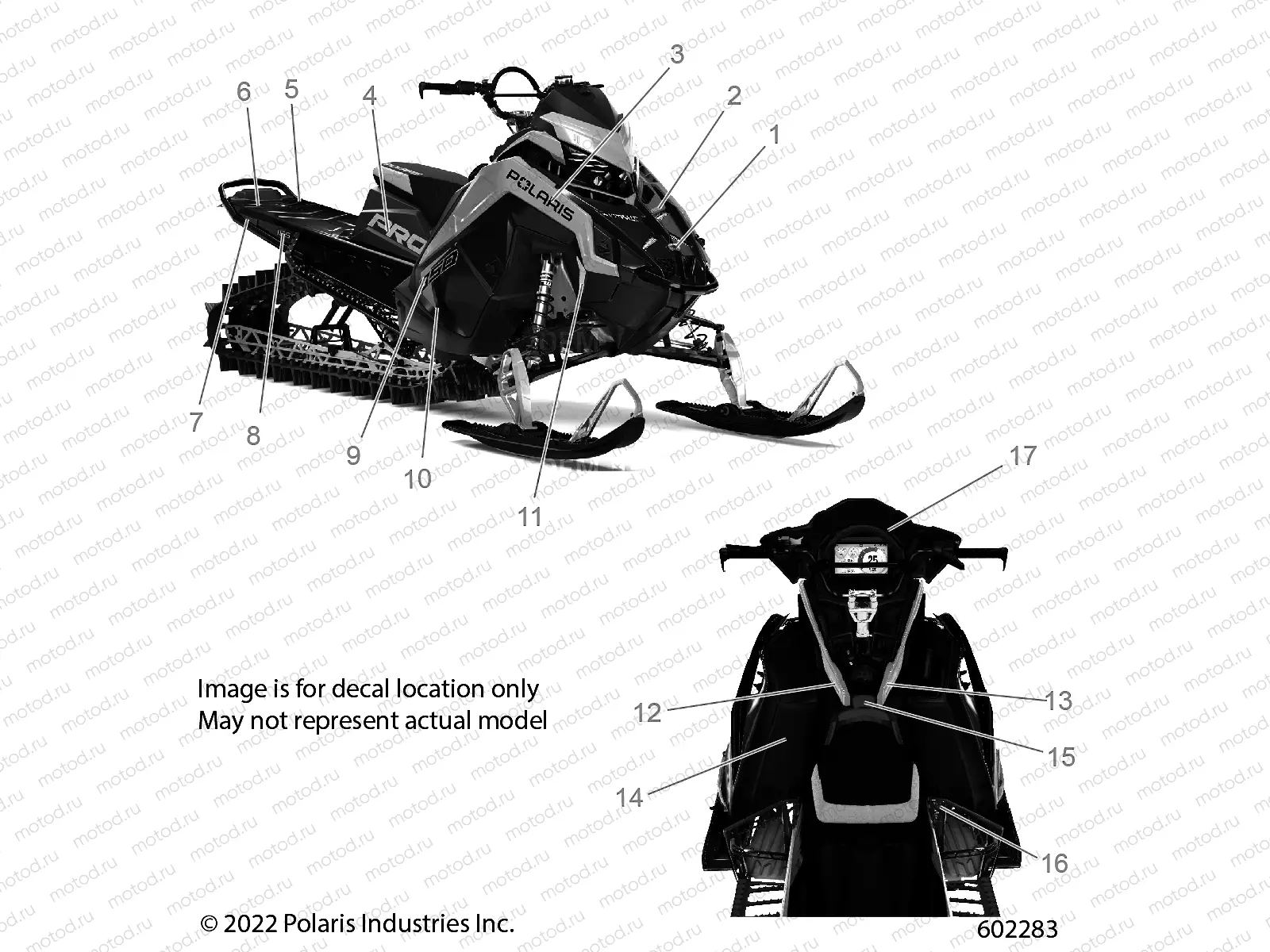 BODY | BODY, DECAL, POLARIS BLUE SIDE PANEL W/WHITE ACCENT - S23TGW8RS/TGM8RS (602283)