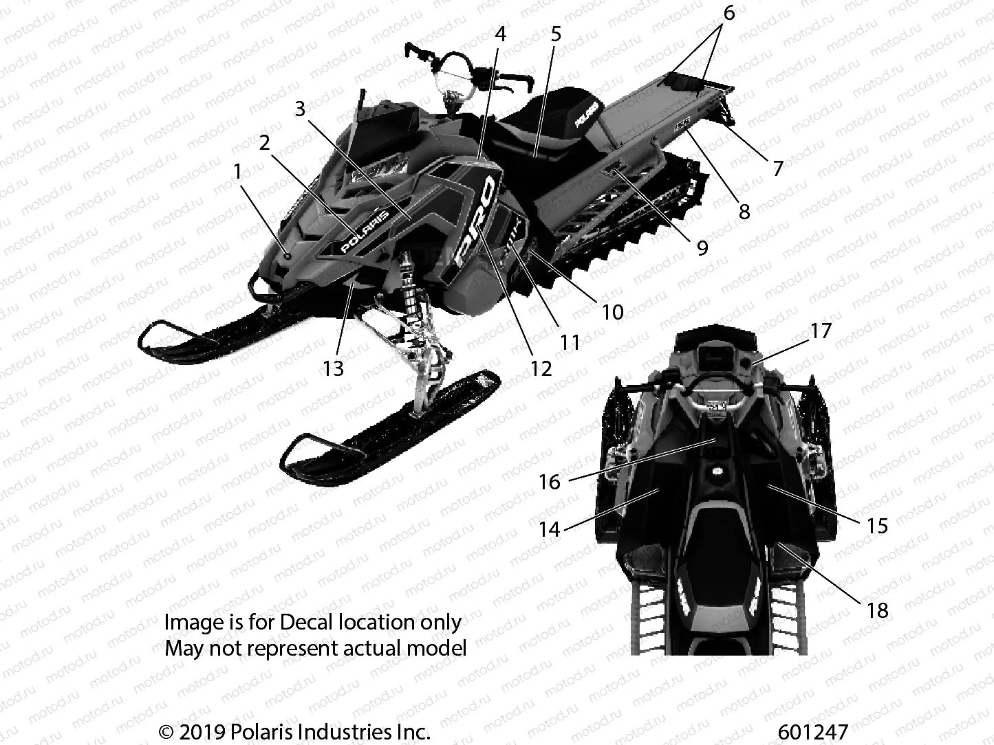 BODY | BODY, DECAL, SNOW CHECK, WHITE SIDE PANEL OPTION - S20EHM8PS (601247)