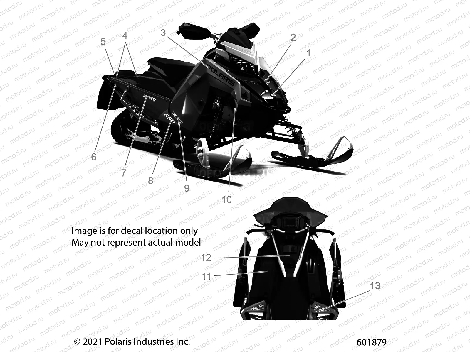 BODY | BODY, DECAL, STEALTH GRAY SIDE PANEL W/BLACK, LIME SQUEEZE ACCENT - S22TKP6RS (601879)