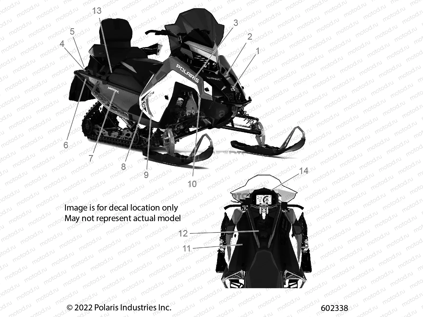 BODY | BODY, DECAL, WHITE SIDE PANEL W/RED ACCENT - S23TDH9FS (602338)