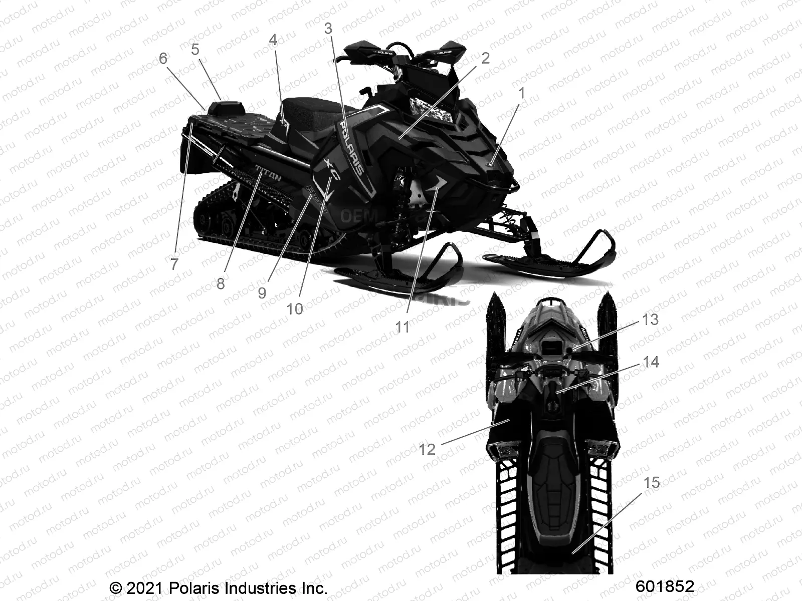 BODY | BODY, DECAL  XC, BLACK SIDE PANEL OPTION - S22FJP8PS/PE (601560)