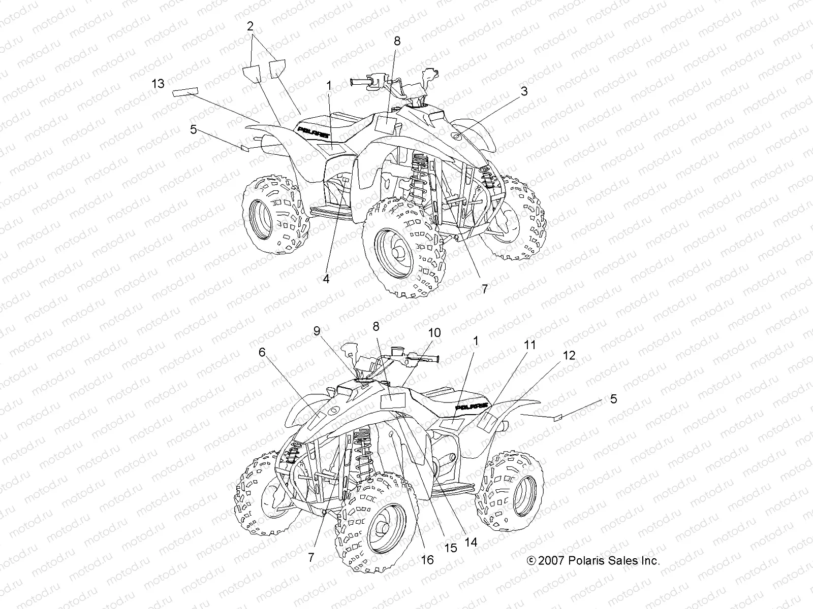 BODY | BODY, DECALS - A08BA32AA (49ATVDECAL08TB)