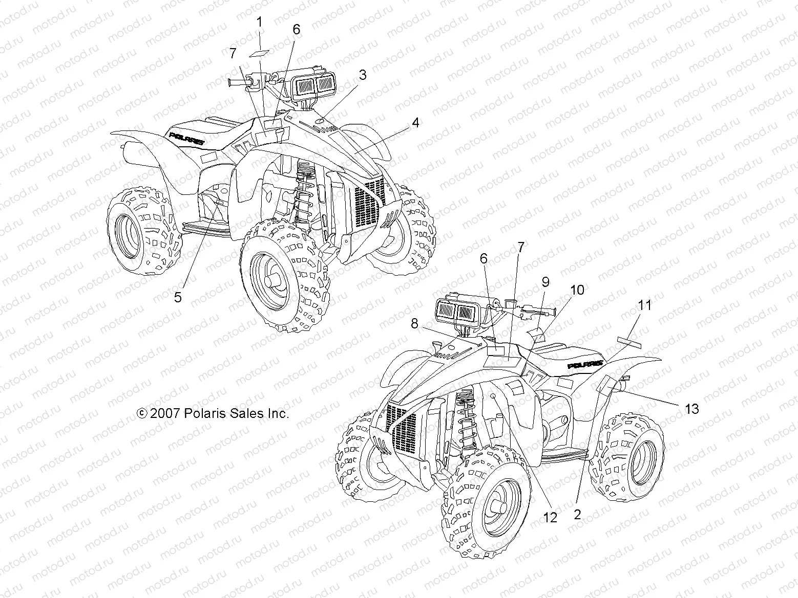 BODY | BODY, DECALS - A08BA50FA (49ATVDECAL08SCRAM2X4)