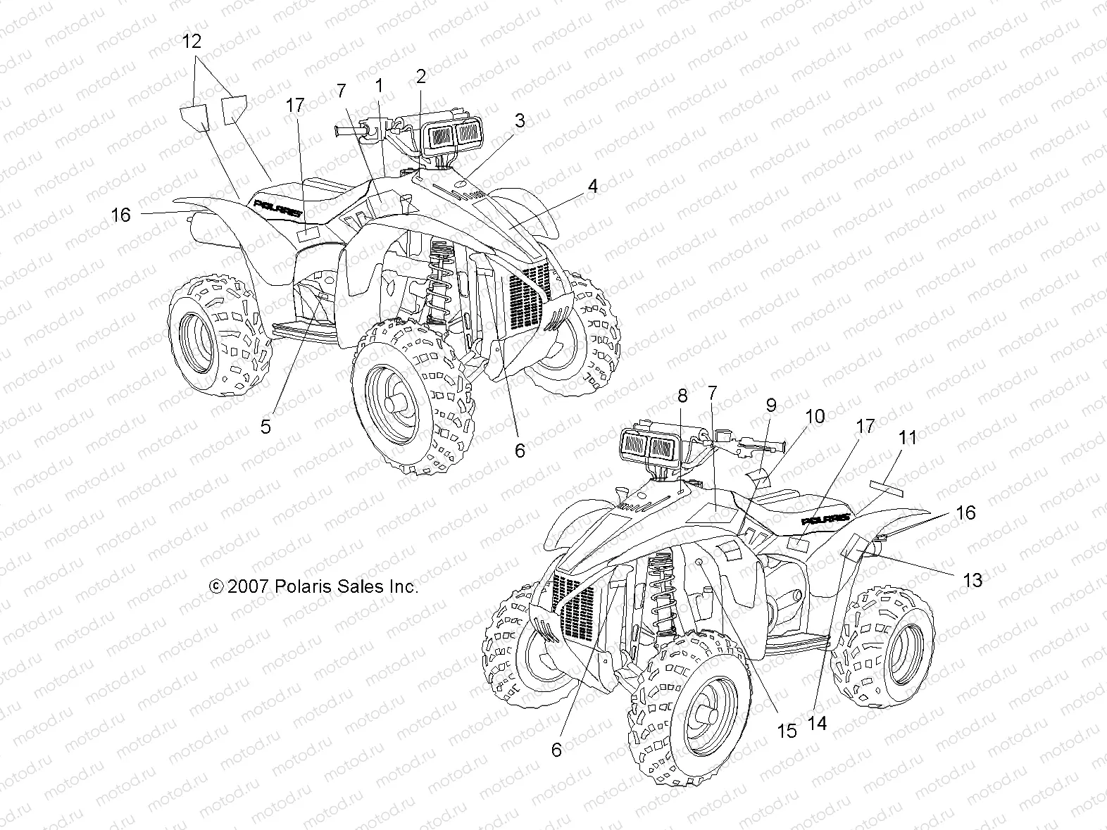BODY | BODY, DECALS - A08BG50AA (49ATVDECAL08SCRAM)