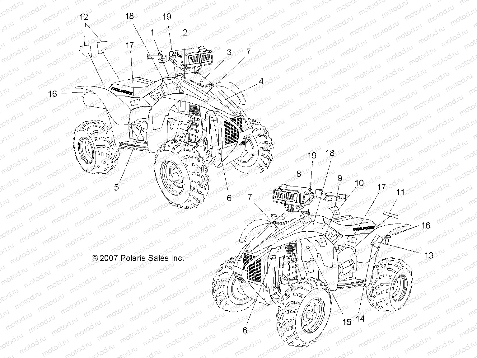 BODY | BODY, DECALS - A08BG50FA (49ATVDECAL08SCRAMI)