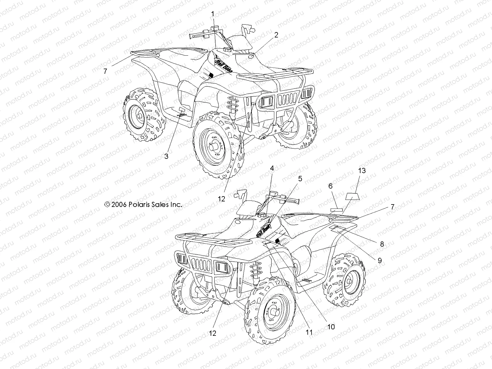 BODY | BODY, DECALS - A08CA32AA (49ATVDECALBOSS)