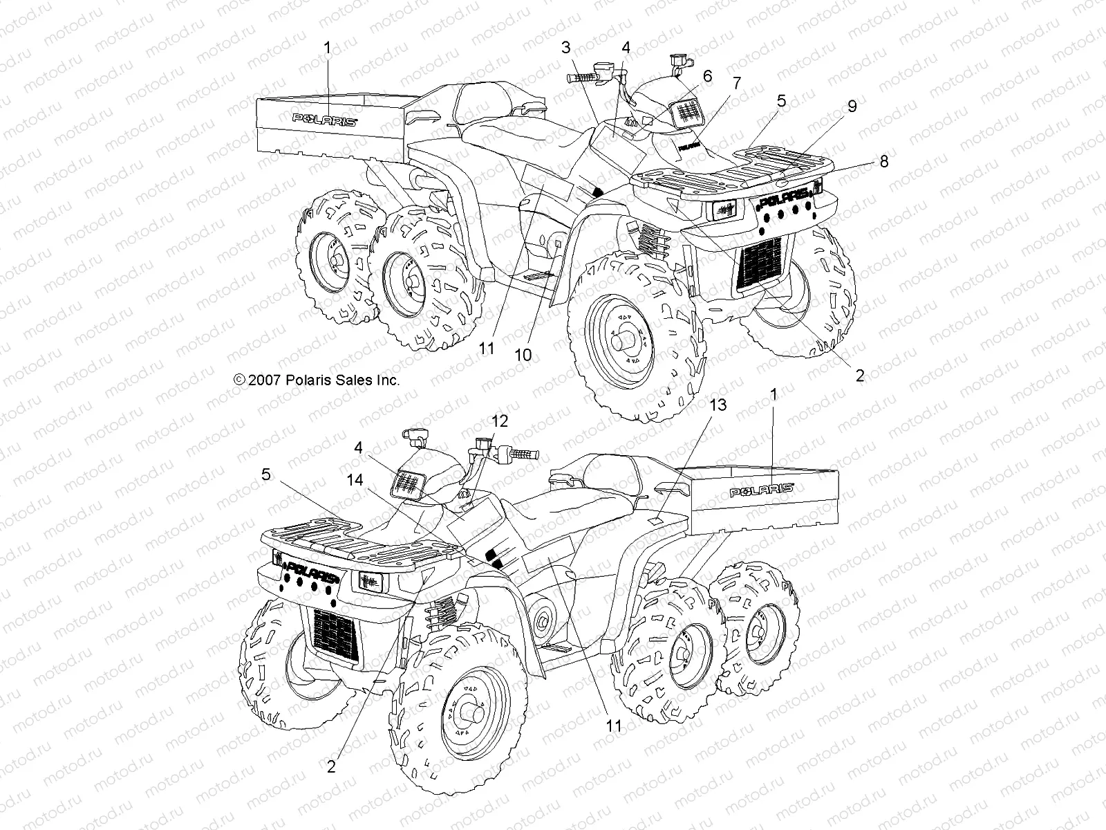 BODY | BODY, DECALS - A08CL50AA (49ATVDECAL086X6)