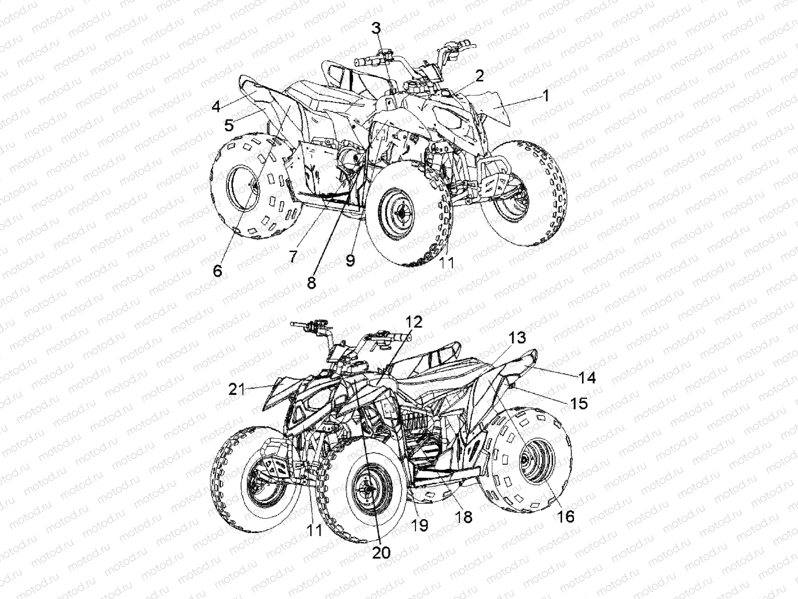BODY | BODY, DECALS - A08KA09AB/AC/AD (49ATVDECAL08OUT90)
