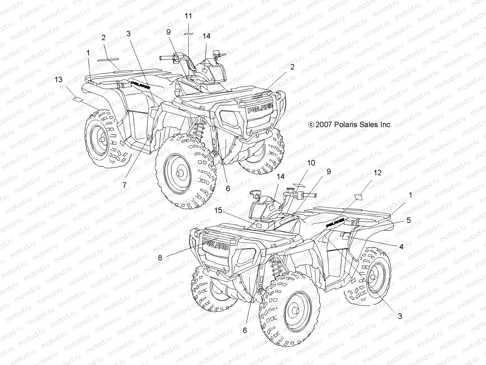BODY | BODY, DECALS - A08MH50SS/SQ (49ATVDECAL08SP500EFI)