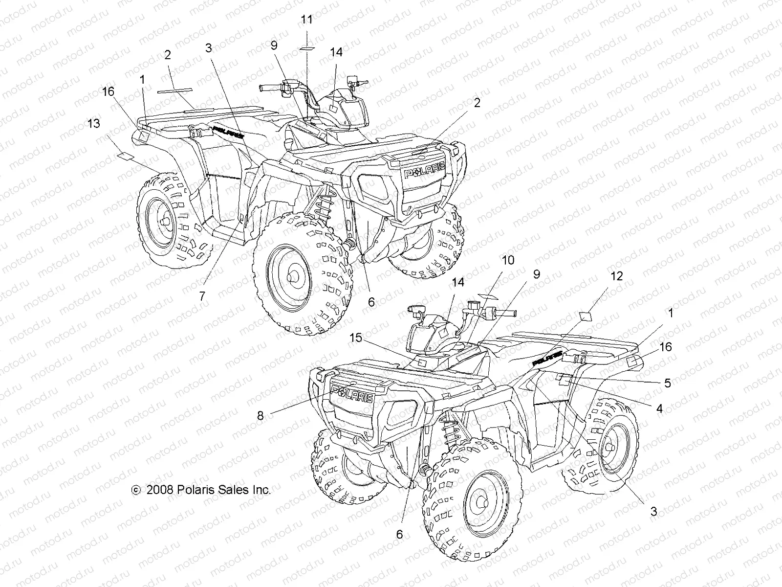 BODY | BODY, DECALS - A08MN50AF/AN/AQ/AR/AS/AT/AW/AX (49ATVDECAL08EFI)