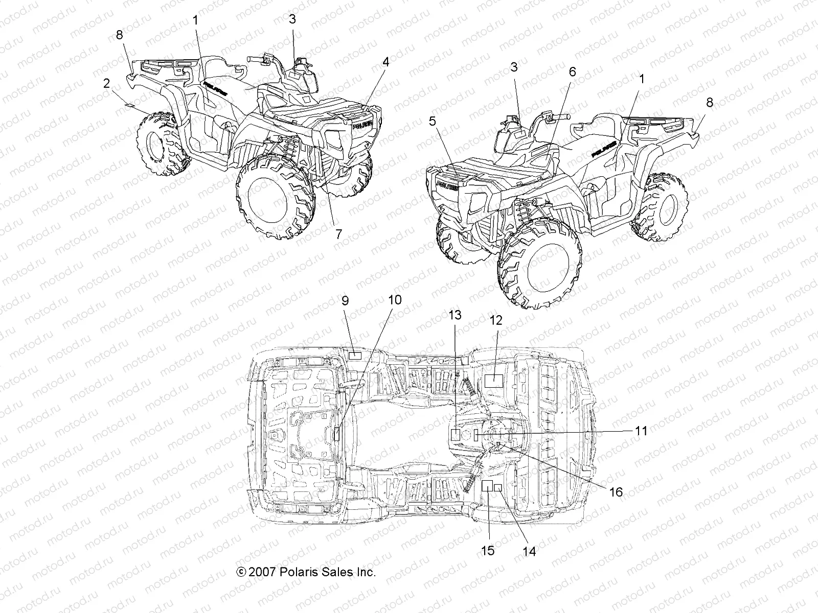 BODY | BODY, DECALS - A08TN68AX/AZ (49ATVDECAL08SPX27)