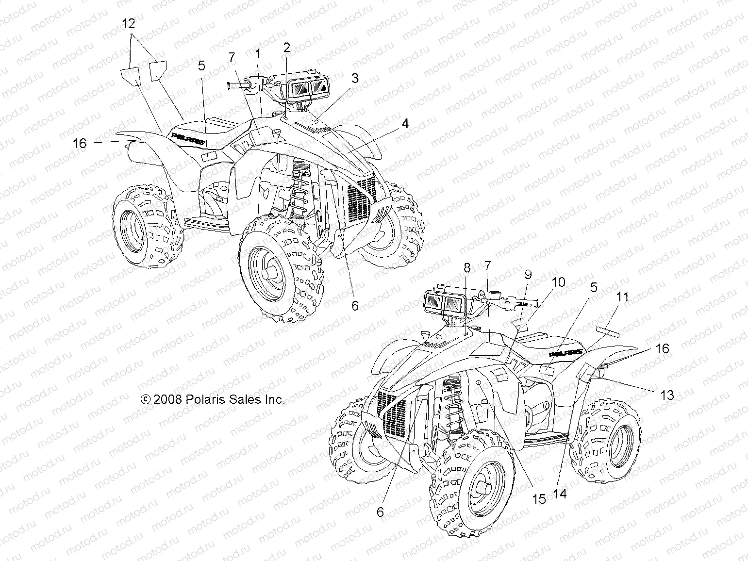 BODY | BODY, DECALS - A09BG50AA (49ATVDECAL09SCRAM)