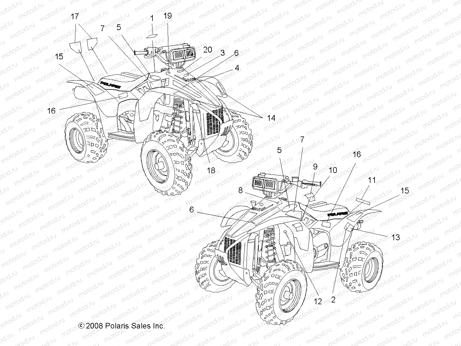 BODY | BODY, DECALS - A09BG50FA (49ATVDECAL09SCRAM4X4I)