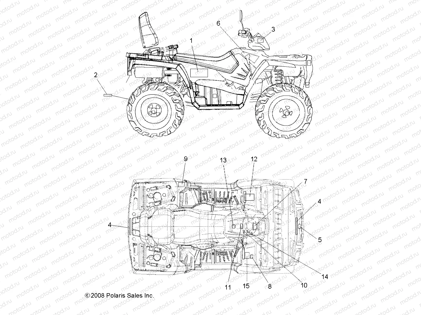 BODY | BODY, DECALS - A09DN50EA (49ATVDECAL09SP500TRGQD)