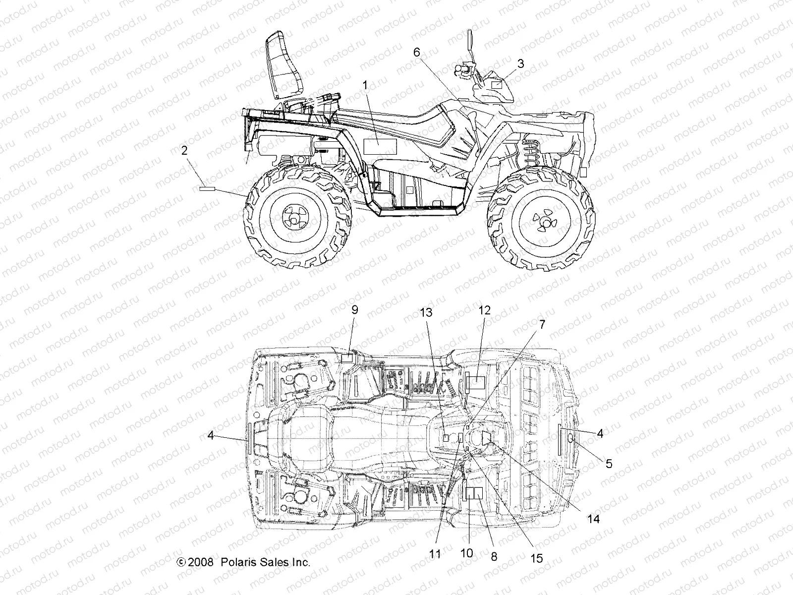 BODY | BODY, DECALS - A09DN76FC (49ATVDECAL08SPTRG800I)