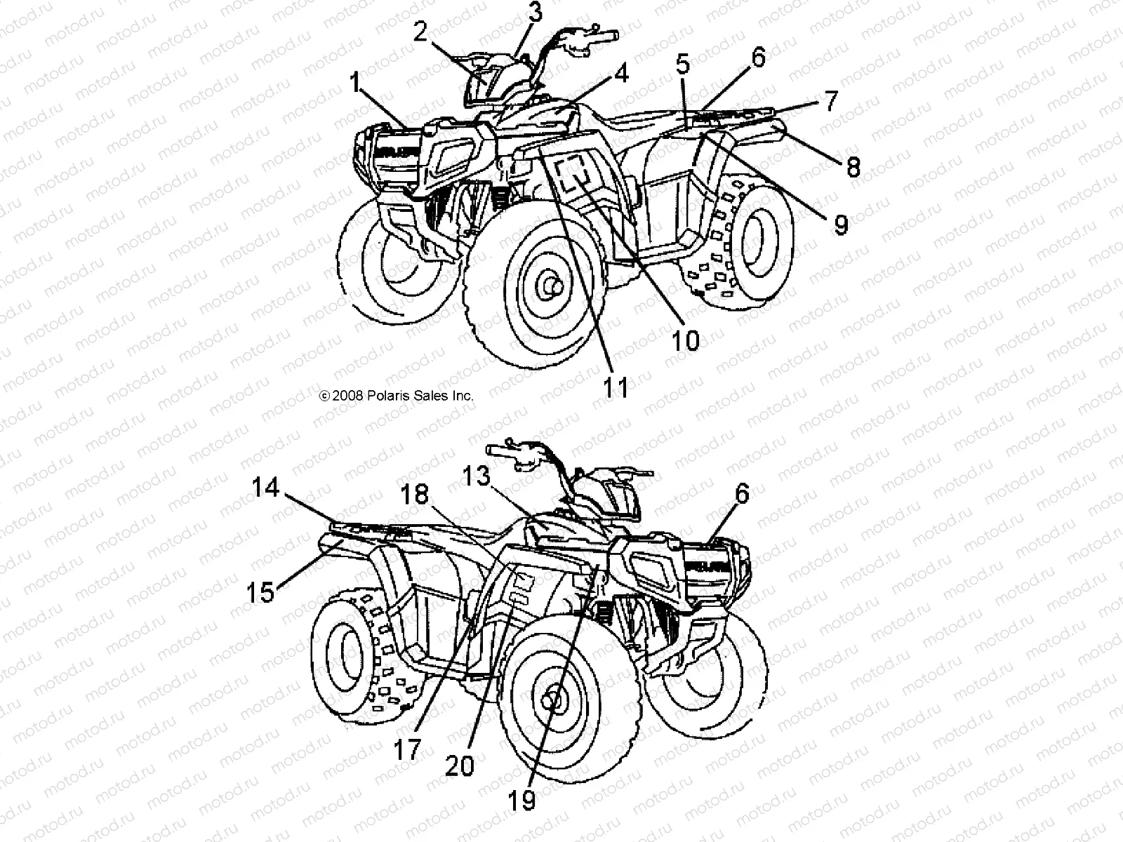 BODY | BODY, DECALS - A09FA09AA/AB (49ATVDECAL09SP90)