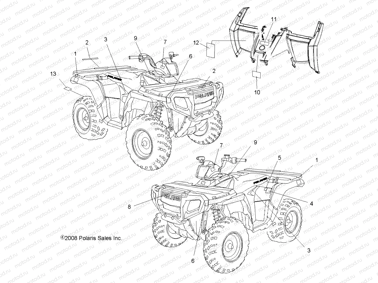 BODY | BODY, DECALS - A09MN50AN/AX (49ATVDECAL09500EFI)