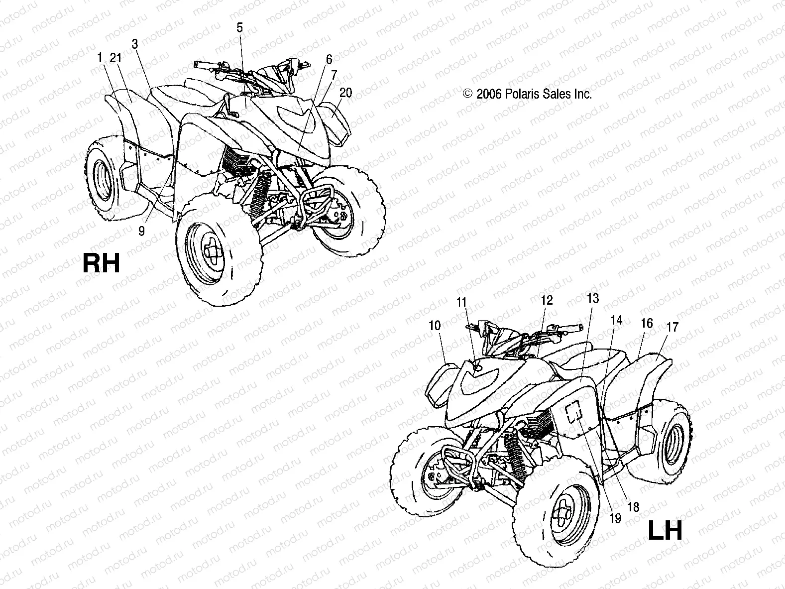 BODY | BODY, DECALS - A09PB20AB/AD (49ATVDECAL07PHX)