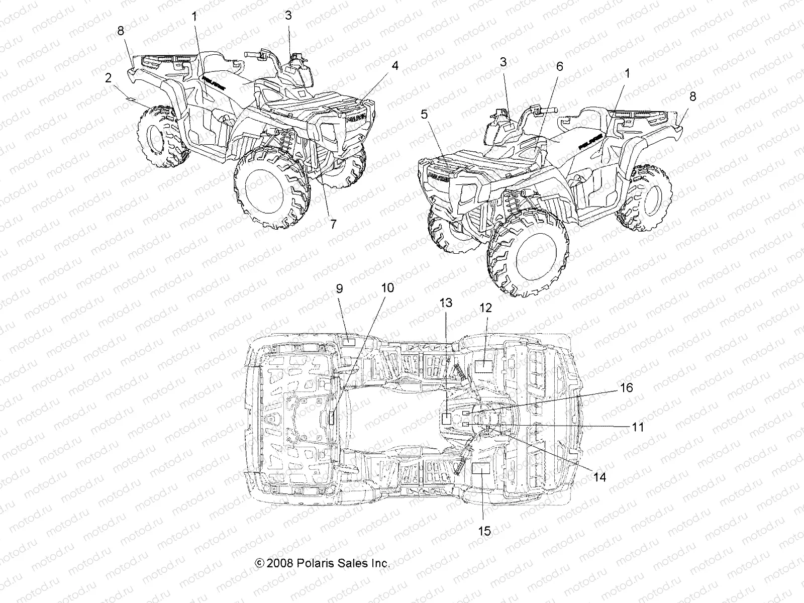 BODY | BODY, DECALS - A09TN76AL/AX/AZ (49ATVDECAL09SPX2800)