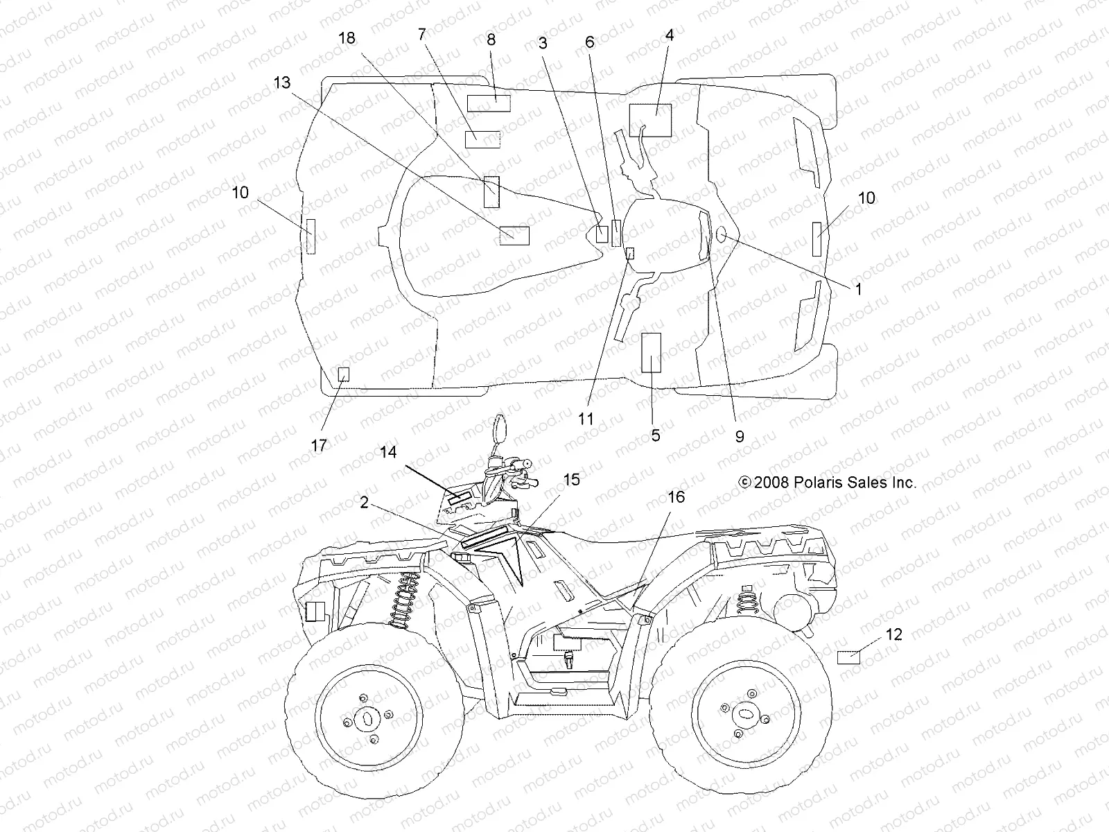 BODY | BODY, DECALS - A09ZN85FL/8CFL (49ATVDECAL09SPXP850I)