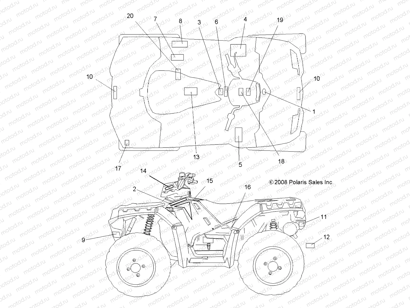 BODY | BODY, DECALS - A09ZX55AC/AL/AQ/AS/AX (49ATVDECAL09SPEPS850)