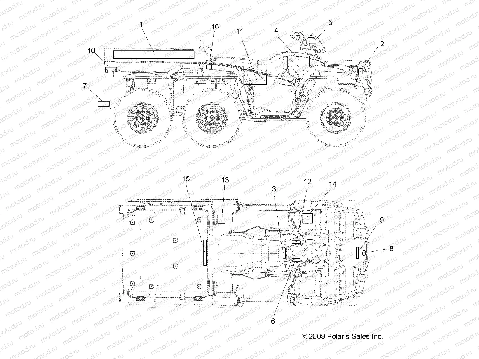 BODY | BODY, DECALS - A10CL76AA (49ATVDECAL106X6)