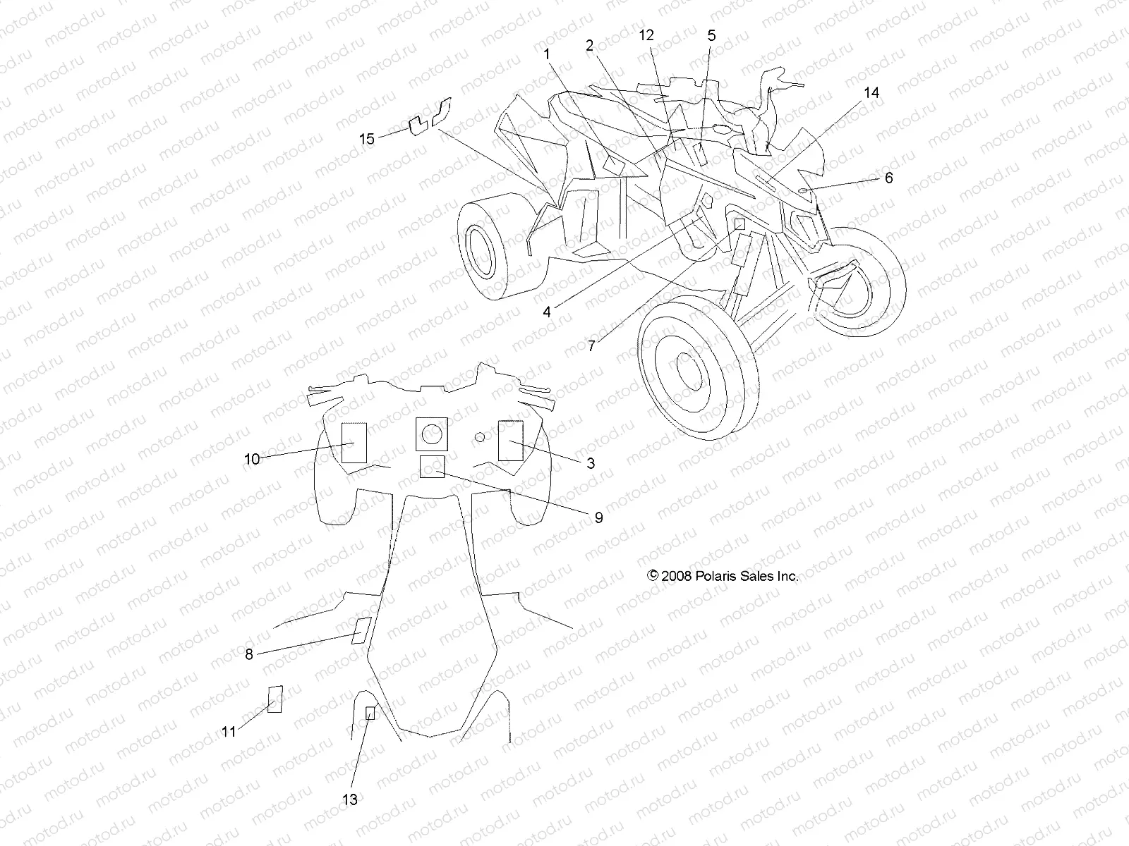 BODY | BODY, DECALS - A10GP52AA (49ATVDECAL09OUT525)