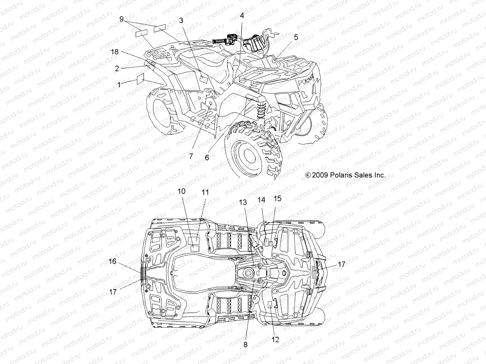 BODY | BODY, DECALS - A10LH27AX/AZ (49ATVDECAL10SP300)