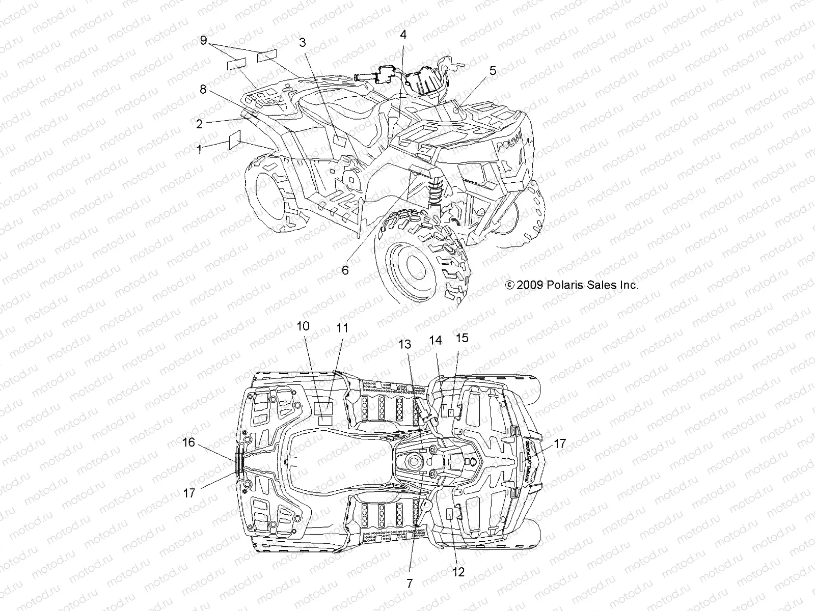 BODY | BODY, DECALS - A10LH46AX/AZ (49ATVDECAL10SP400)