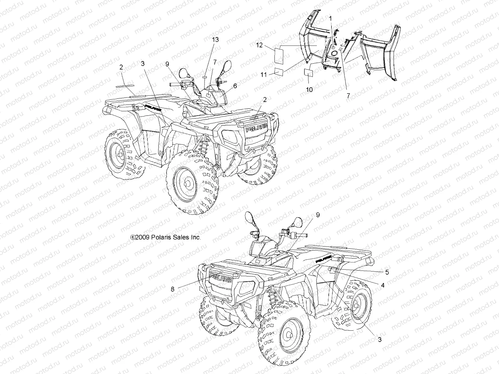 BODY | BODY, DECALS - A10MH50FX/FF (49ATVDECAL10SP500I)