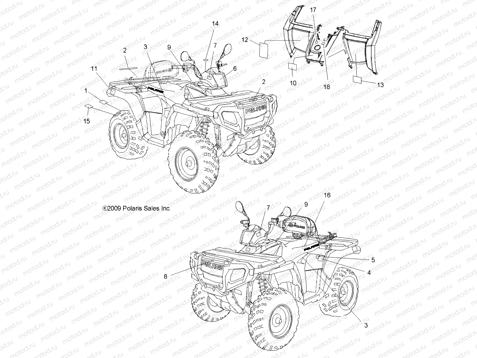 BODY | BODY, DECALS - A10MN50ET (49ATVDECAL10SP500TR)