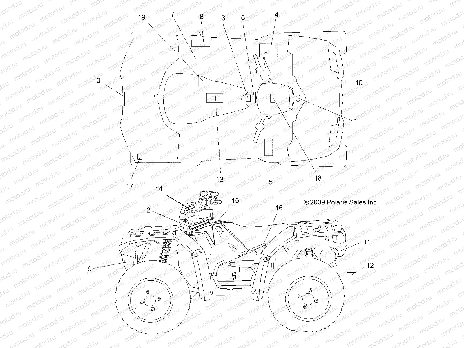 BODY | BODY, DECALS - A10ZN55AL/AQ/AX (49ATVDECAL10SPXP550)