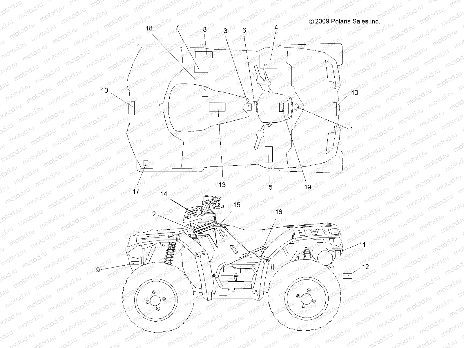 BODY | BODY, DECALS - A10ZN85AL/AQ/AX (49ATVDECAL10SP850)