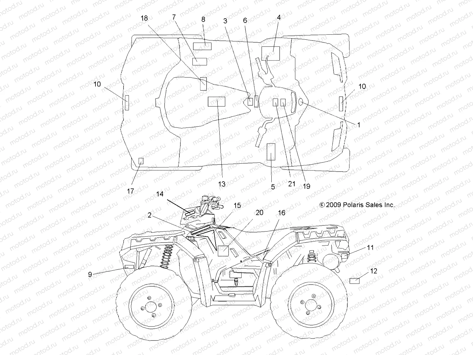 BODY | BODY, DECALS - A10ZX85AK/AL/AS/AT/AX (49ATVDECAL10SPXP850)