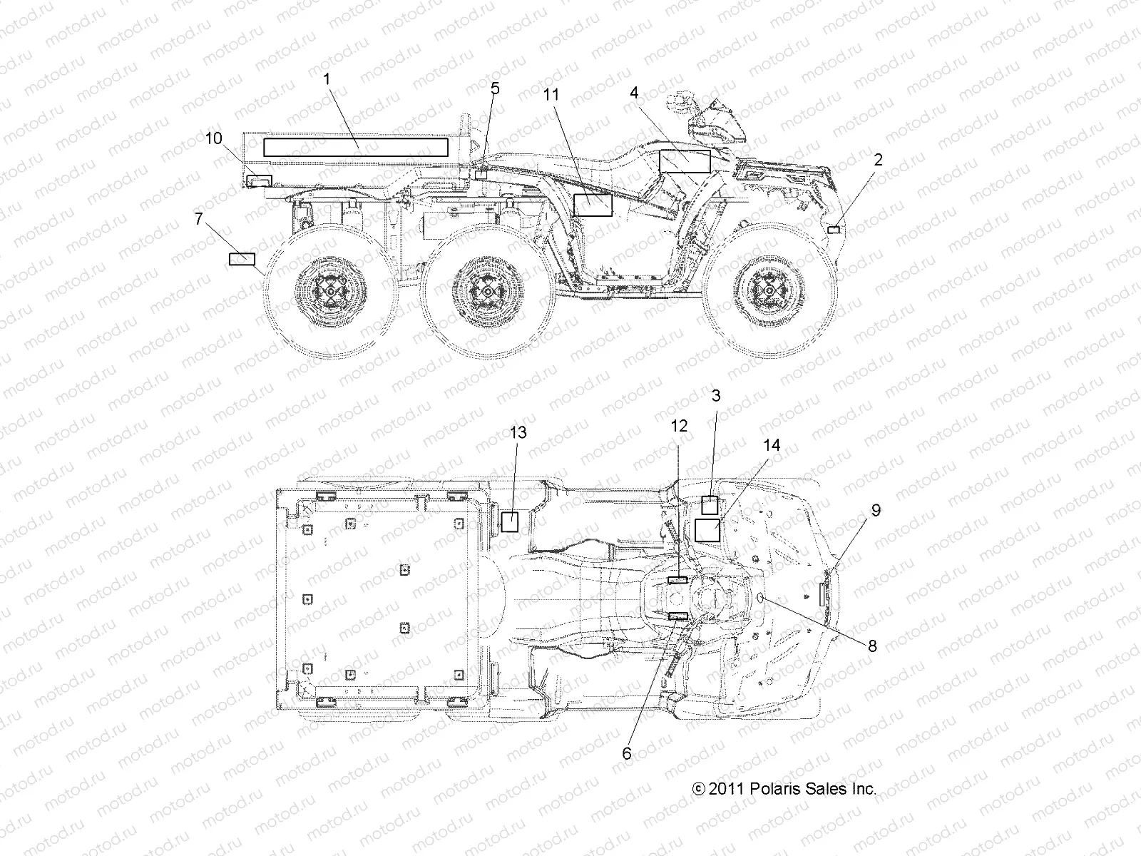 BODY | BODY, DECALS - A11CF76AA (49ATVDECAL116X6)