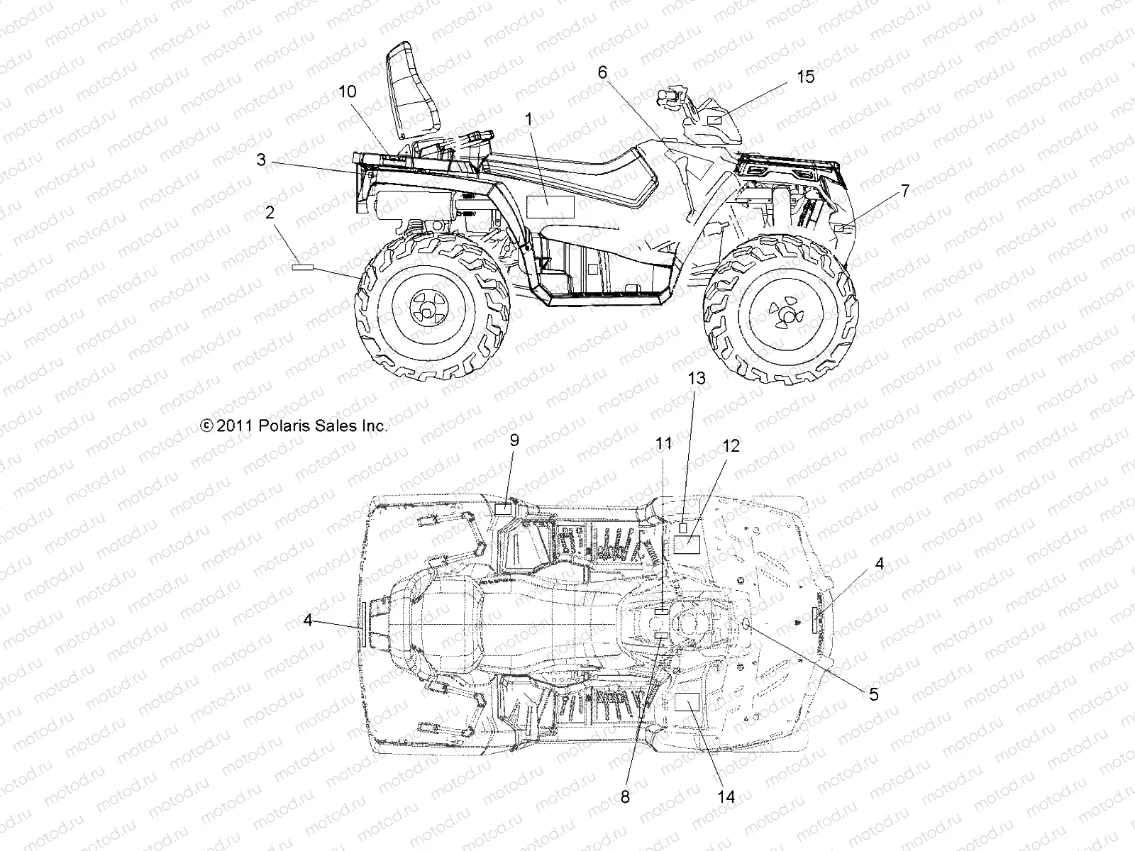 BODY | BODY, DECALS - A11DH50AX/AZ (49ATVDECAL11SP500TRG)
