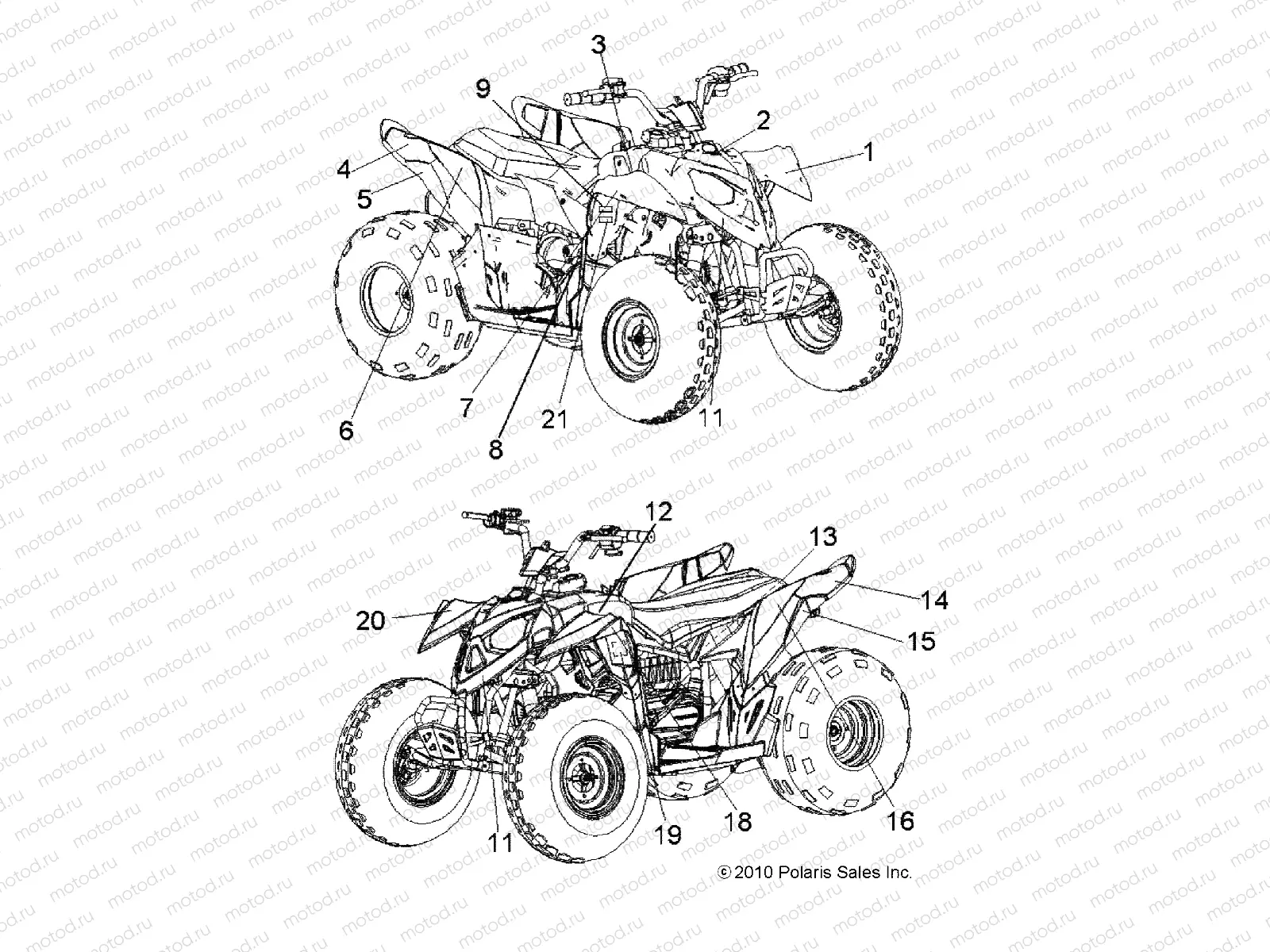 BODY | BODY, DECALS - A11KA09AB/AD (49ATVDECAL09OUT90)