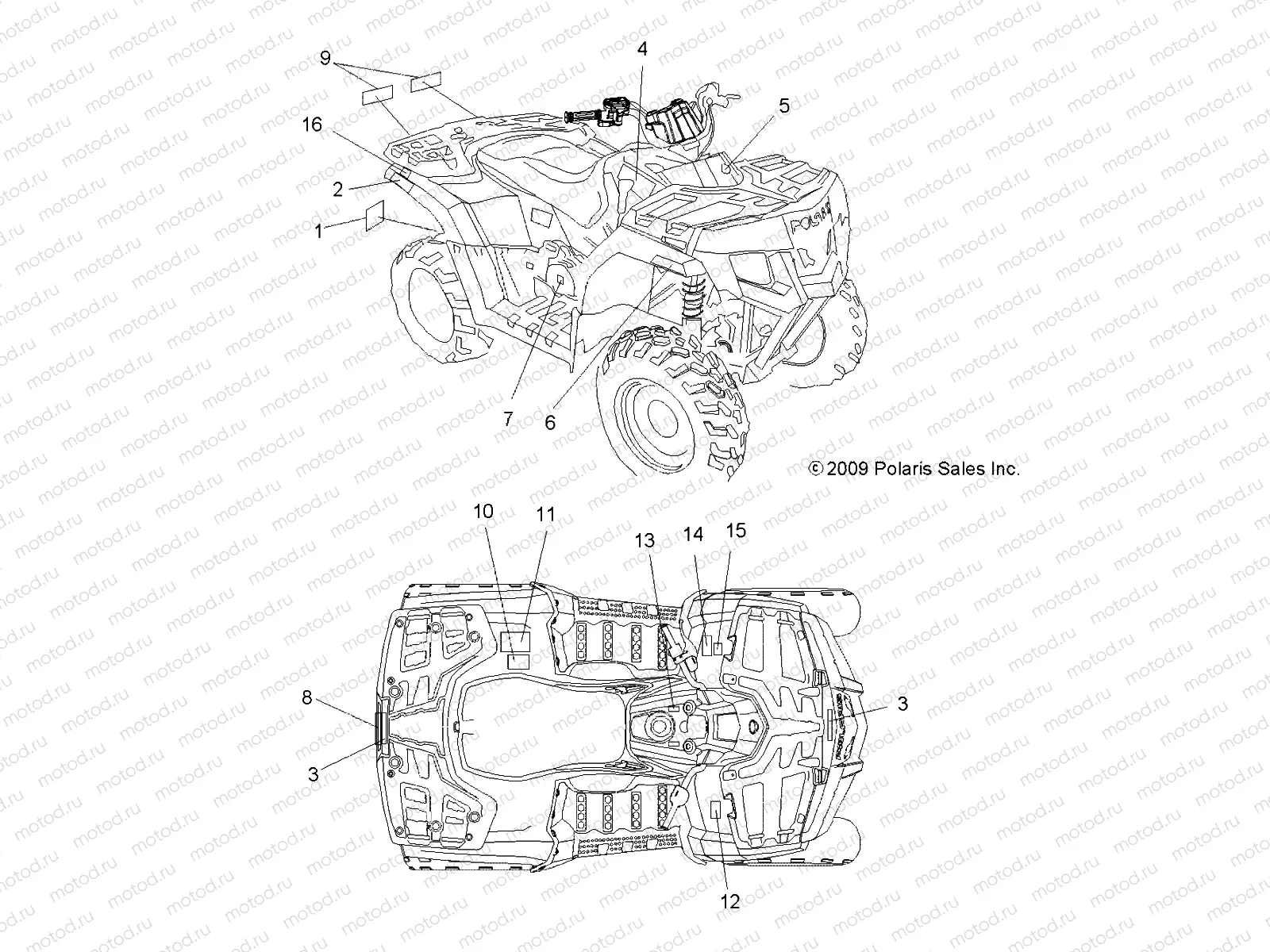 BODY | BODY, DECALS - A11LB27AA (49ATVDECAL10HAWK)