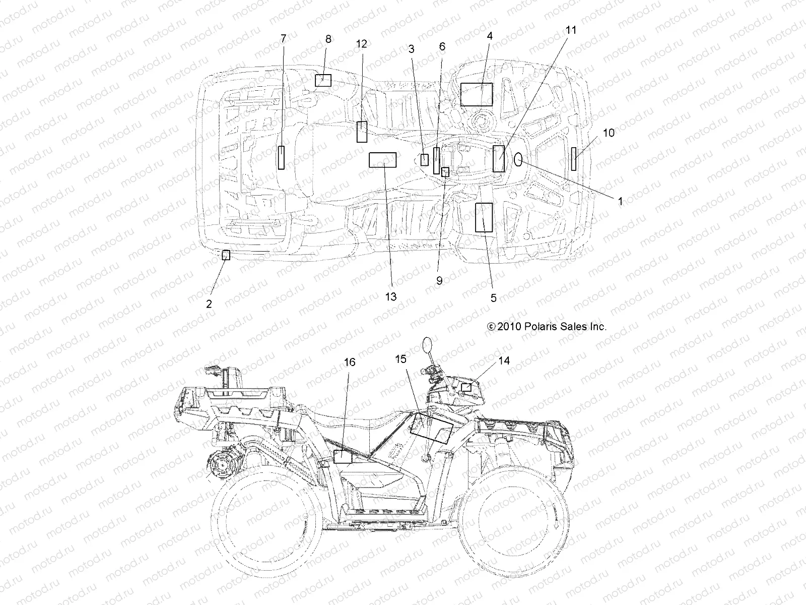 BODY | BODY, DECALS - A11TN55FA (49ATVDECAL11SPX2550I)