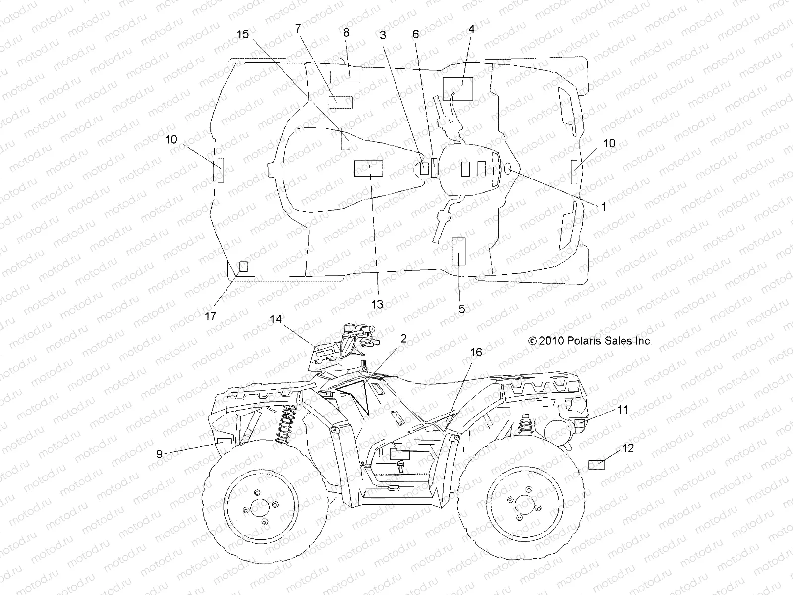 BODY | BODY, DECALS - A11ZN85AA/AQ/AZ (49ATVDECAL11SPXP850)