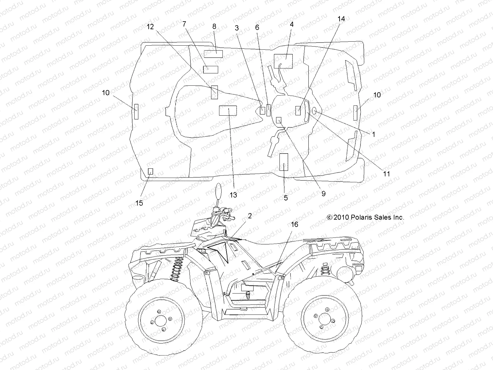 BODY | BODY, DECALS - A11ZX55FF (49ATVDECAL11SPFOR550)