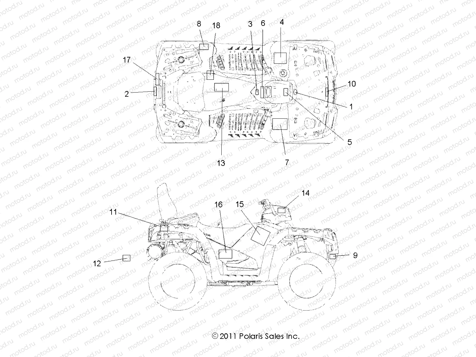 BODY | BODY, DECALS - A12DN8EAF/EAH/EAR/EAW (49ATVDECAL12SP850EPS)