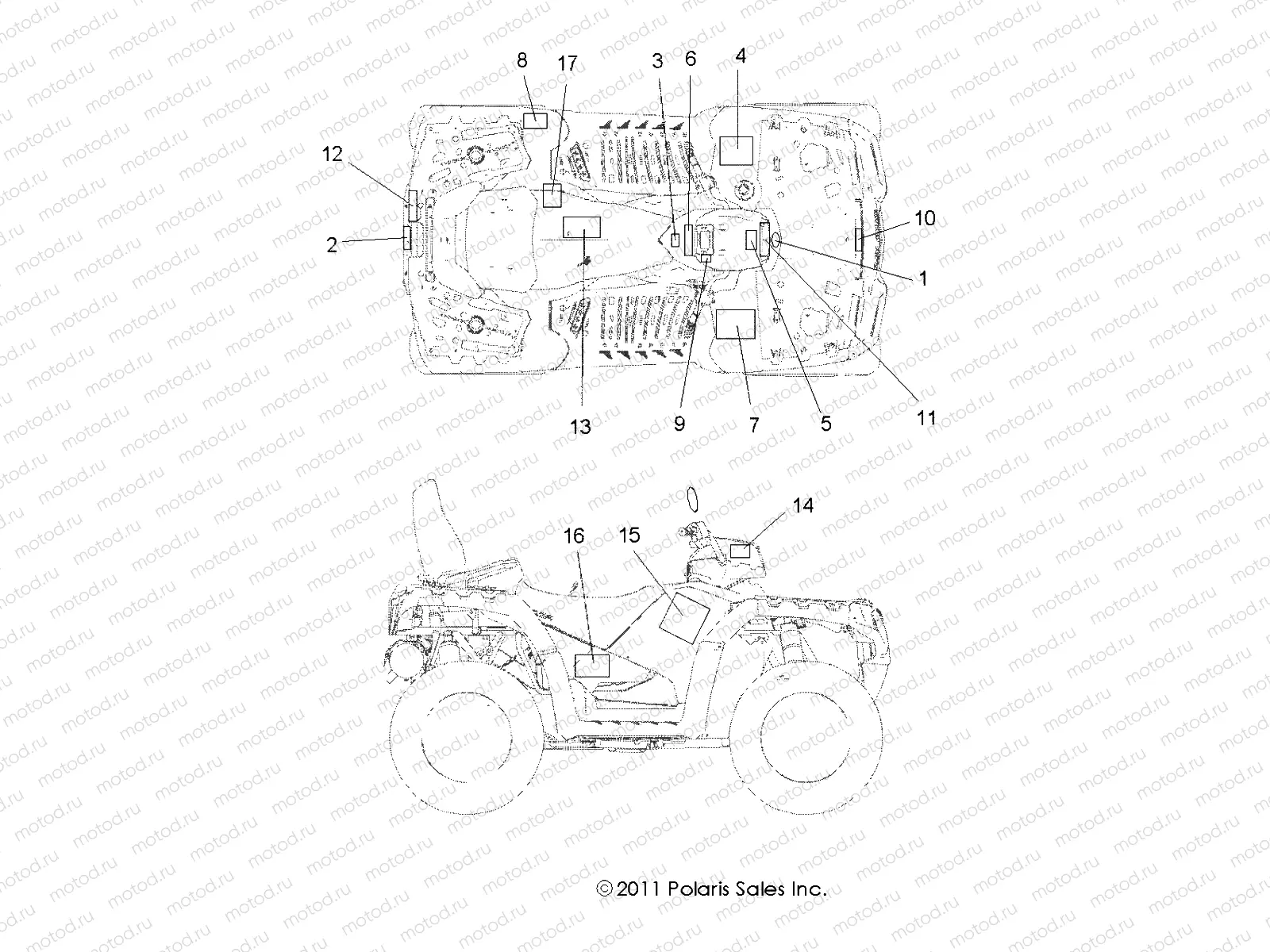 BODY | BODY, DECALS - A12DN8EFW (49ATVDECAL12SPTRGEPS850I)