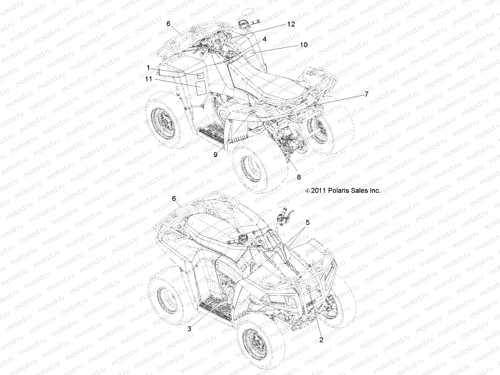 BODY | BODY, DECALS - A12EA32FA (49ATVDECAL12BOSSI)